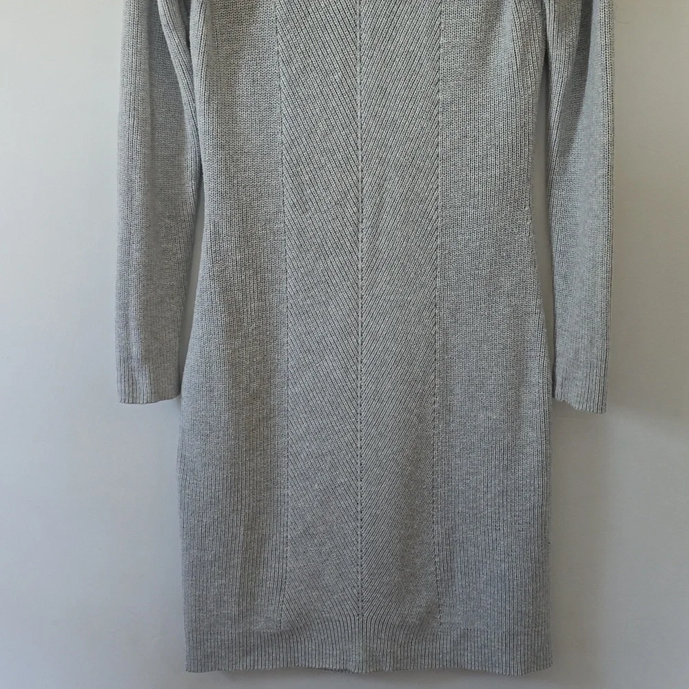 Lauren Ralph Lauren Gray Knit Turtleneck Sweater Dress Size Small